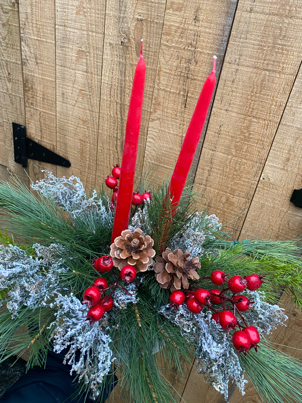 Centre de table artificiel avec bougies