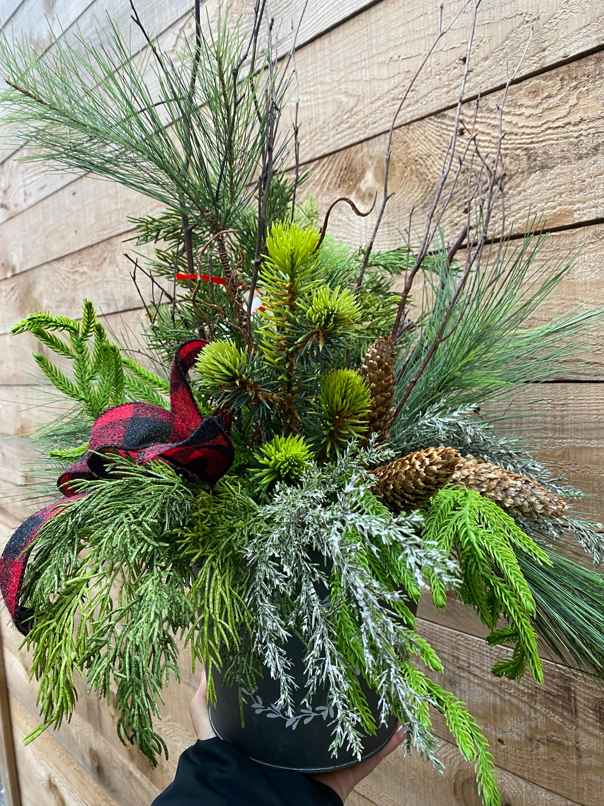 Arrangement de noël artificiel moyen