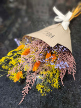 Bouquet fleurs séchées-Colorées