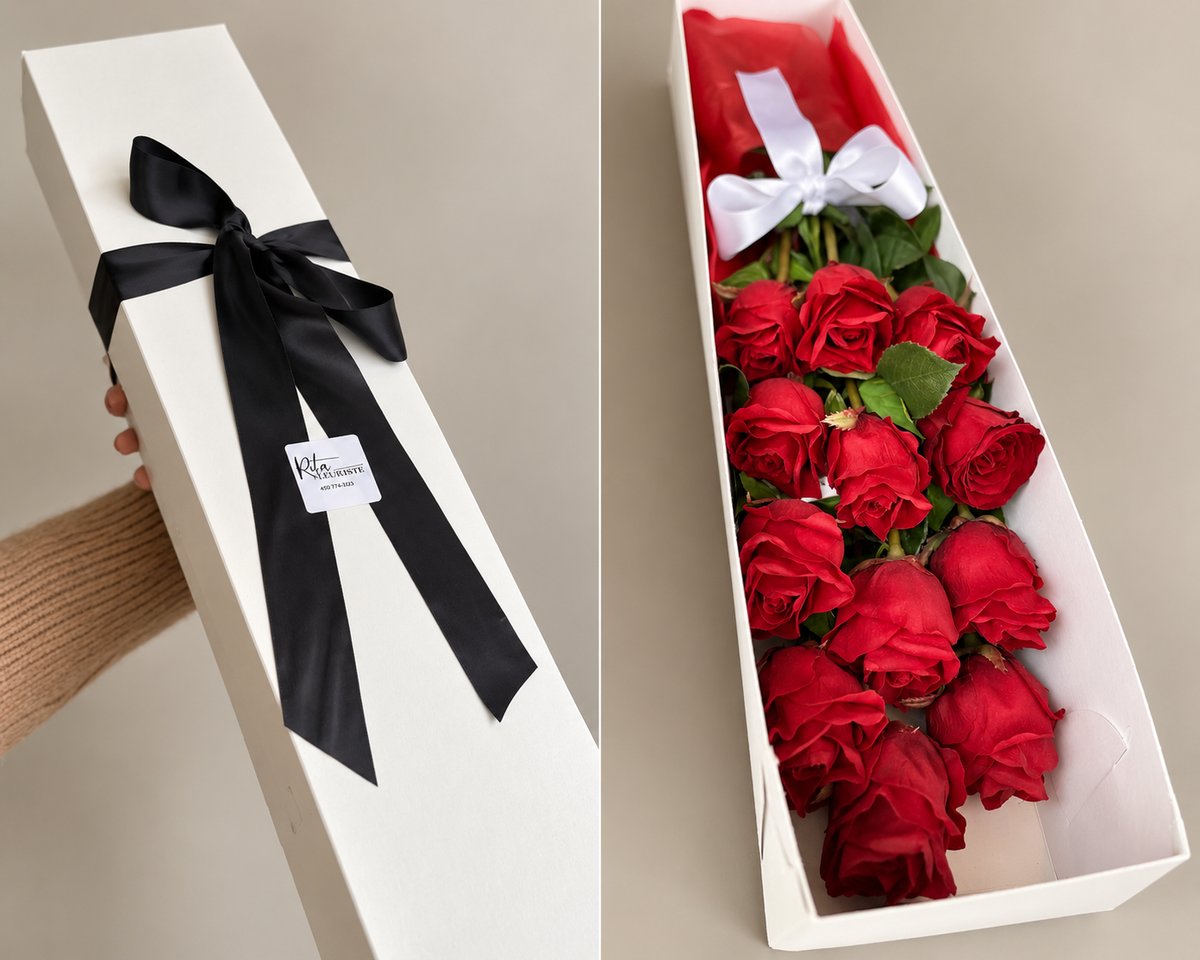Roses en boite