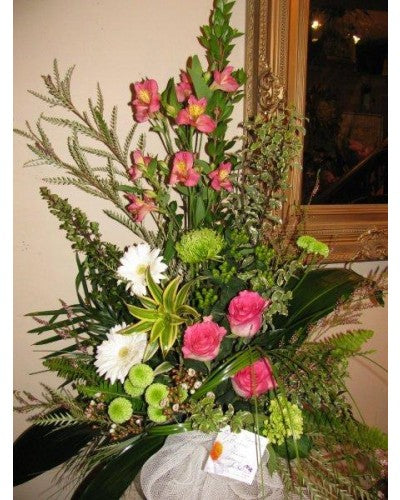 Corbeille - Rose & Verte Lime